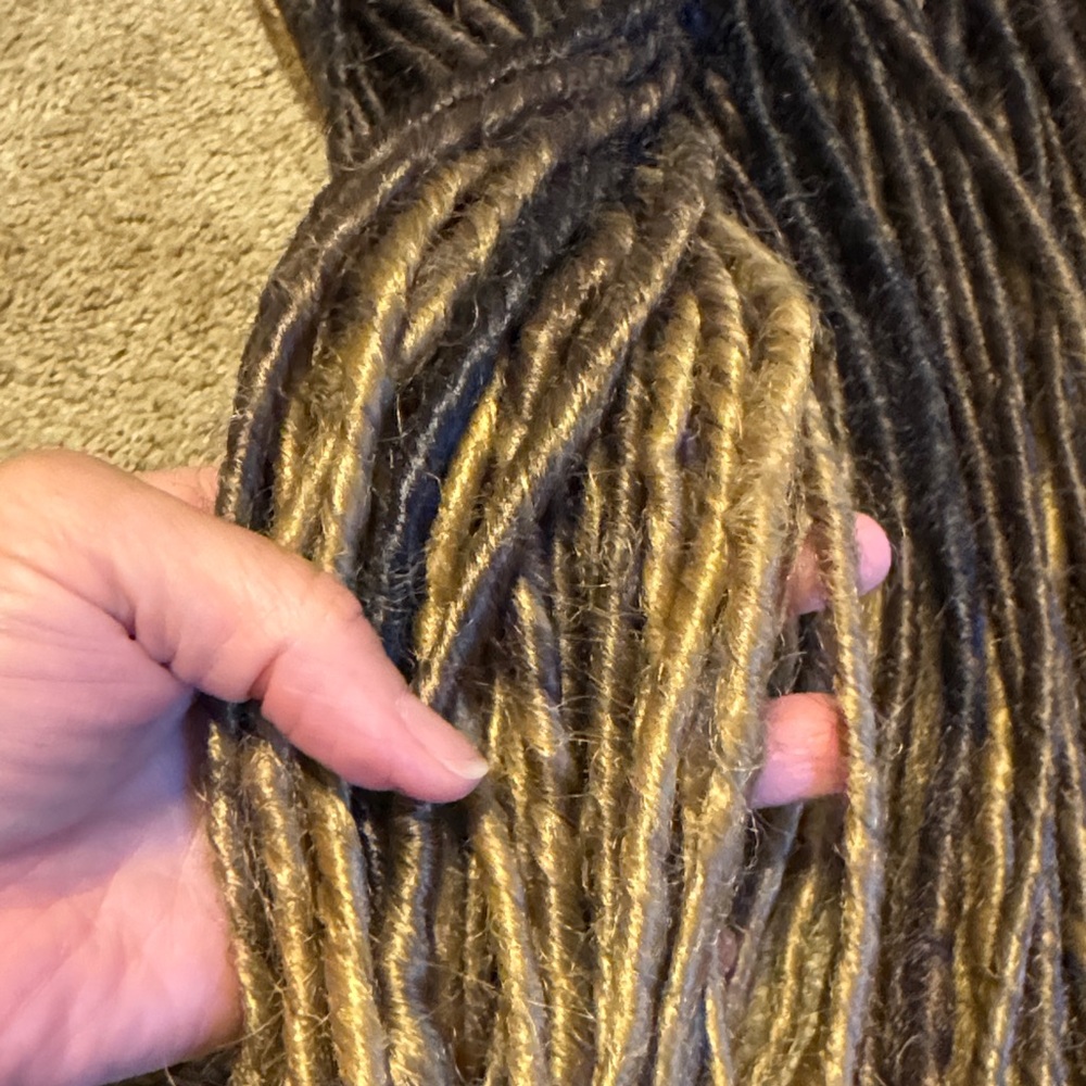 Dreadful hippie ( dark caramel melt )  Dreadlock Extensions 44 dreads ! - Picture 2 of 9